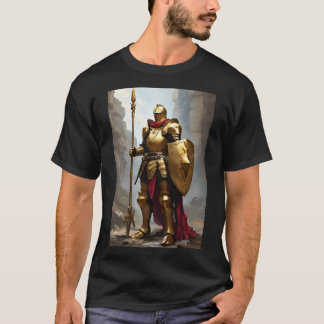 Red Golden knight(spear) T-Shirt