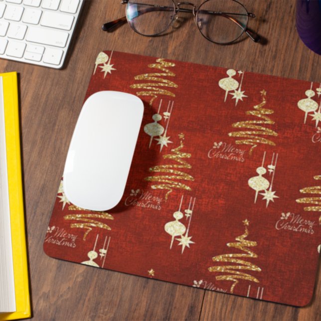 Red & Golden Merry Christmas Mousepad (Creator Uploaded)