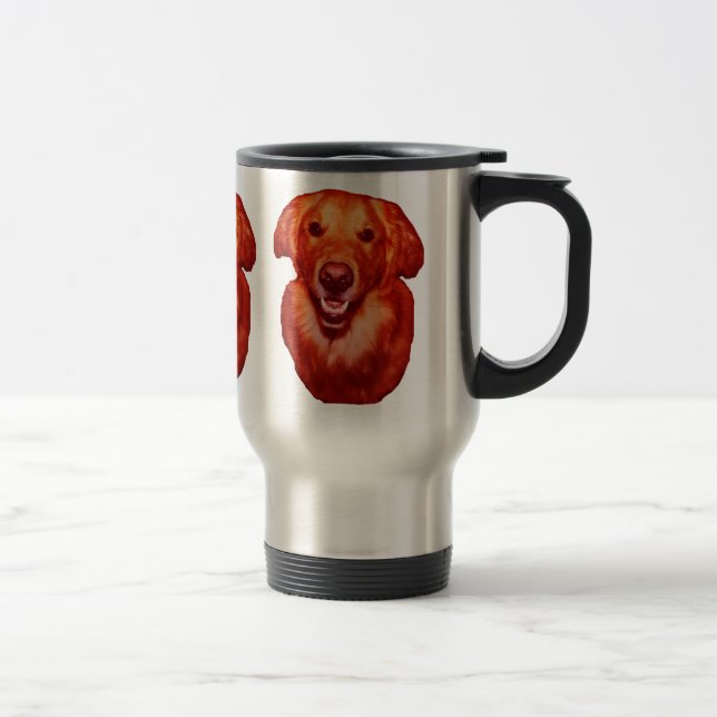 Red Golden Retriever Front Profile Travel Mug (Right)