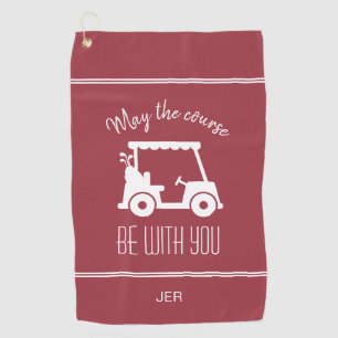 Red Golf Cart May The Course Be With You  Towel