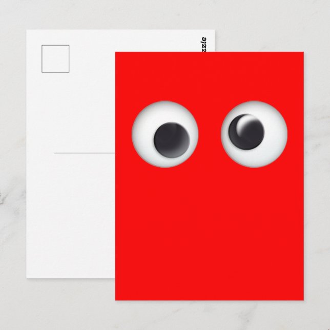 Red Googly Eyes Valentine's Day Postcard (Front/Back)