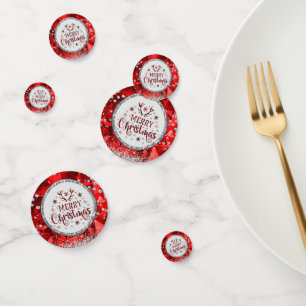  Red Gorgeous Emerald  Merry Christmas  Confetti