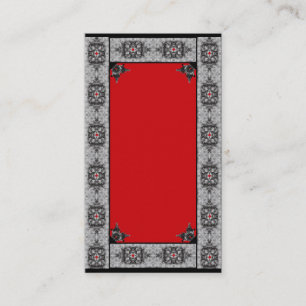 Red Gothic Customisable Business Card