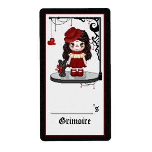 Red Gothic Love Doll Pixel Art