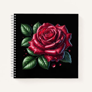 Red Gothic Rose Notebook