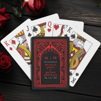 Red Gothic Vampire Cathedral Wedding Favour