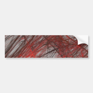 Red Gra Abstract Fractal Background Bumper Sticker