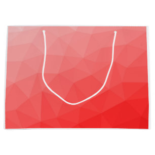 Red gradient geometric mesh pattern large gift bag