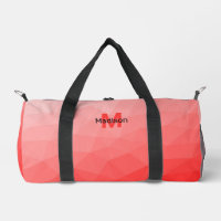 Red gradient geometric mesh pattern Monogram