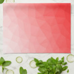 Red gradient geometric mesh pattern tea towel<br><div class="desc">Red gradient geometric mesh pattern. 
Triangle geometric mesh with light dark red ombre gradient. 
pattern,  ombre,  mesh,  triangles,  geometry,  geometric,  gradient,  cool,  triangle,  bright,  red</div>