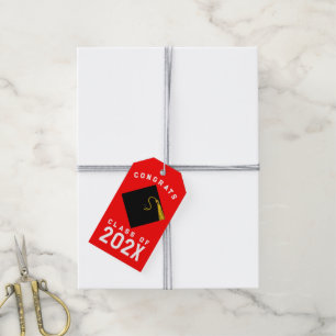 Red Graduation 2025 Customised Gift Tags