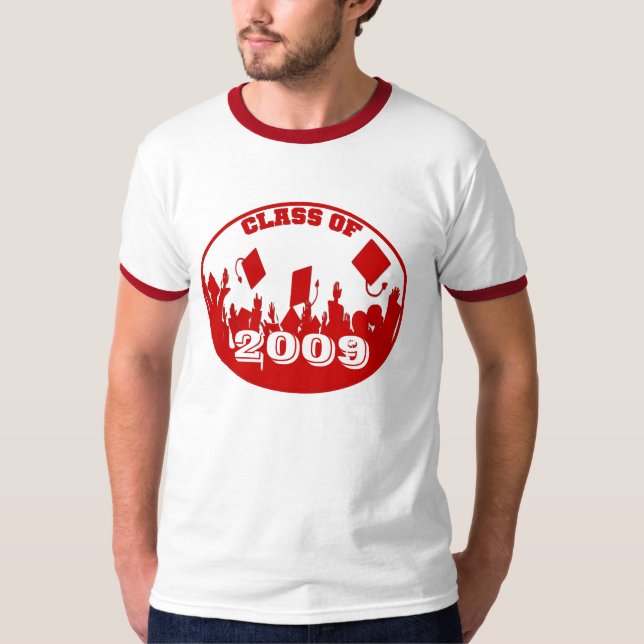 Red Graduation Class of 2009 2010 T-shirt (Front)
