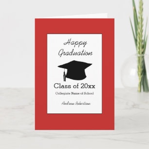 Red Graduation Class of 2025 Card