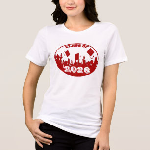 RED Graduation Class of Insert Current Year Tshirt