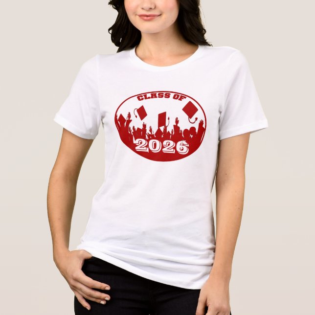 RED Graduation Class of Insert Current Year Tshirt (Front)