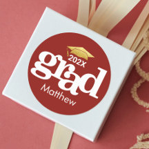 Red Graduation Gold Simple Bold Modern Typography