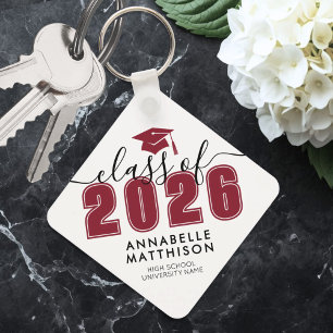 Red Graduation Key Ring
