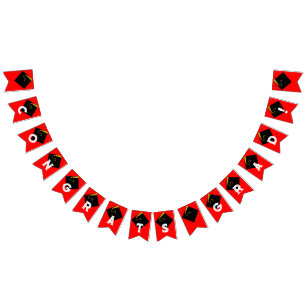 Red Graduation Party Congrats Decoration Bunting