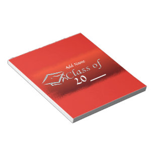 Red Graduation Party Favour Candy Wrappers Notepad