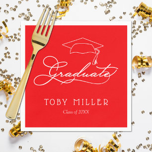 Red Graduation Party Napkin