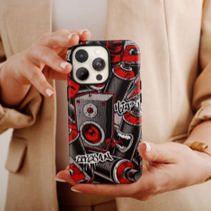 Red Graffiti Style iPhone   iPhone 14 Case-Mate Case-Mate iPhone 14 Case