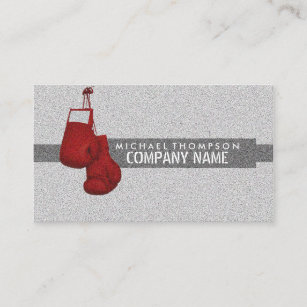 free business card maker with boxing gloves and tools