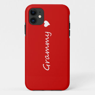 Red Grammy With Heart iPhone 11 Case