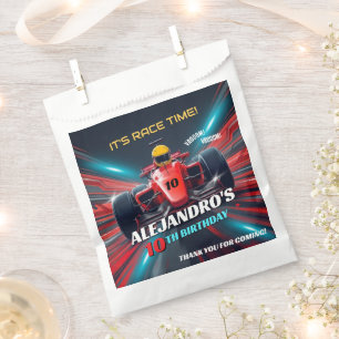 Red Grand Prix Racing Car Birthday Favour Bags