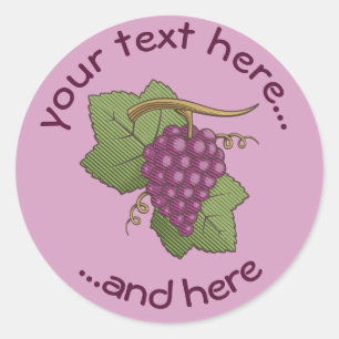 Red Grapes Classic Round Sticker