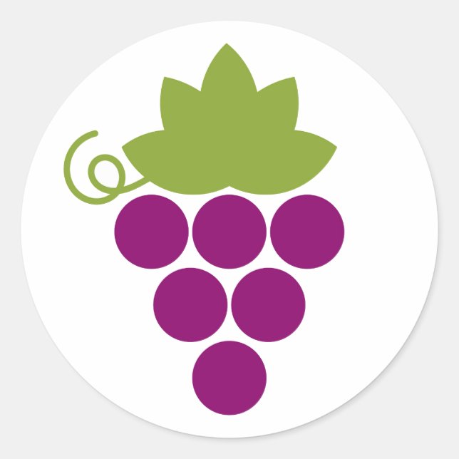 Red grapes fruit Sticker (Front)