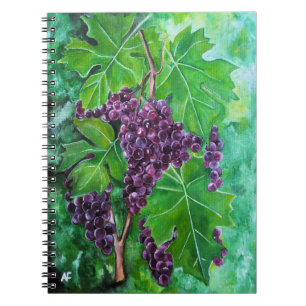 Red Grapes on an August Vine by Alfred Fox Notebook
