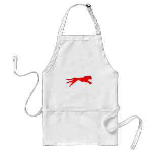 Red graphic art cheetah standard apron