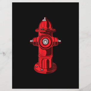 Red Graphic Fire Hydrant Firefighter Work Gifts