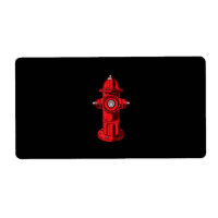 Red Graphic Fire Hydrant Firefighter Work Gifts