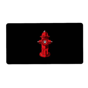 Red Graphic Fire Hydrant Firefighter Work Gifts