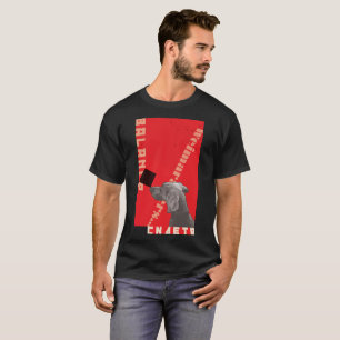RED GRAPHIC WEIM MENS T-SHIRT BLACK