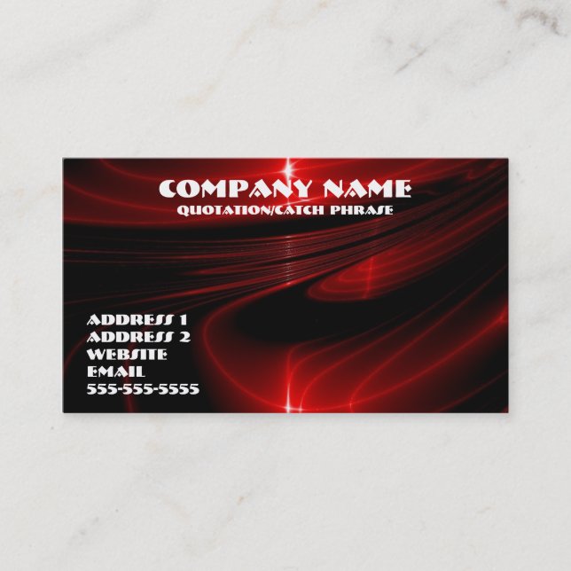 Red graphics business card (Front)