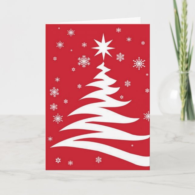 Red graphics for Christmas - Holiday Card (Front)