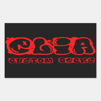 Red graphiti logo sticker