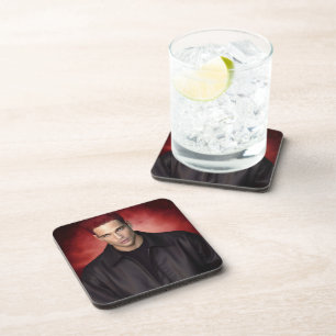 Red Gravity hard plastic coasters