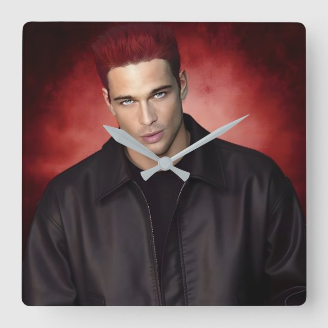 Red Gravity wall clock (Front)