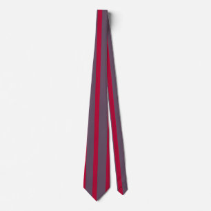 Red & Greay Stripes Tie Neck Tie