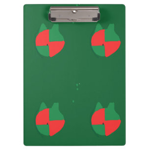 Red Green Abstract Clipboard