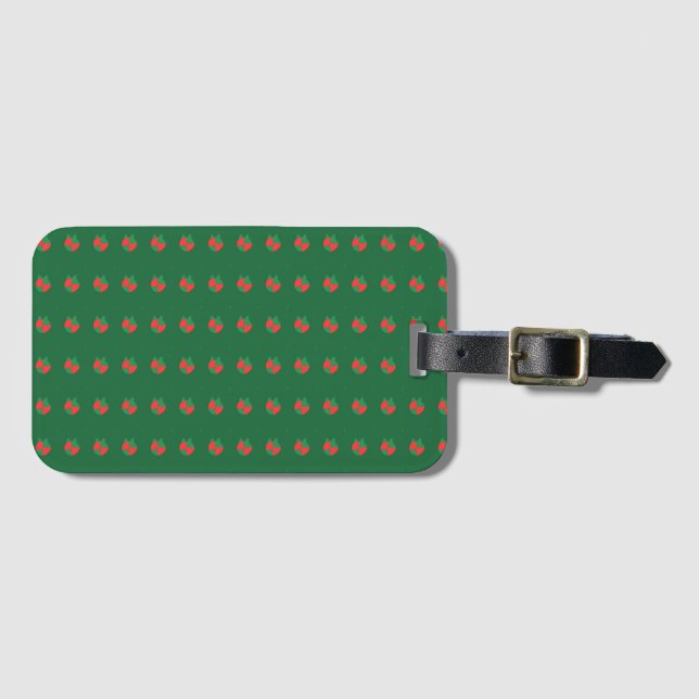 Red Green Abstract Luggage Tag (Front Horizontal)