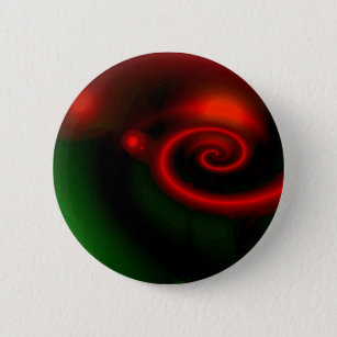 Red Green Abstract Painting 6 Cm Round Badge