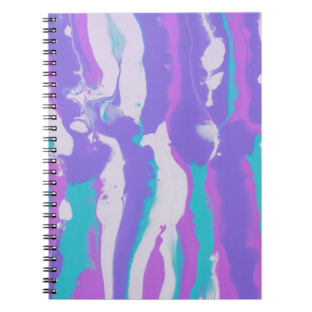 RED GREEN AND BLACK ABSTRACT PAINTING NOTEBOOK (Front)
