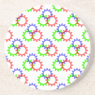 Red, Green and Blue Gears Coaster