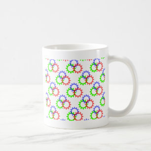 Red, Green and Blue Gears Coffee Mug