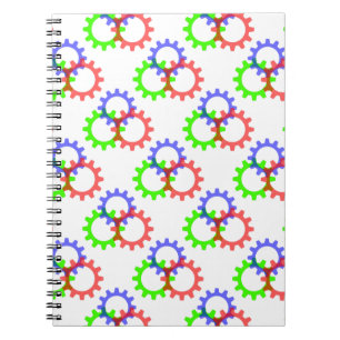 Red, Green and Blue Gears Notebook