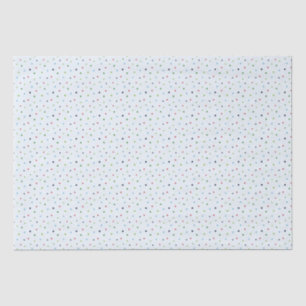 Red, Green and Blue Polka Dots Christmas Pattern Tissue Paper